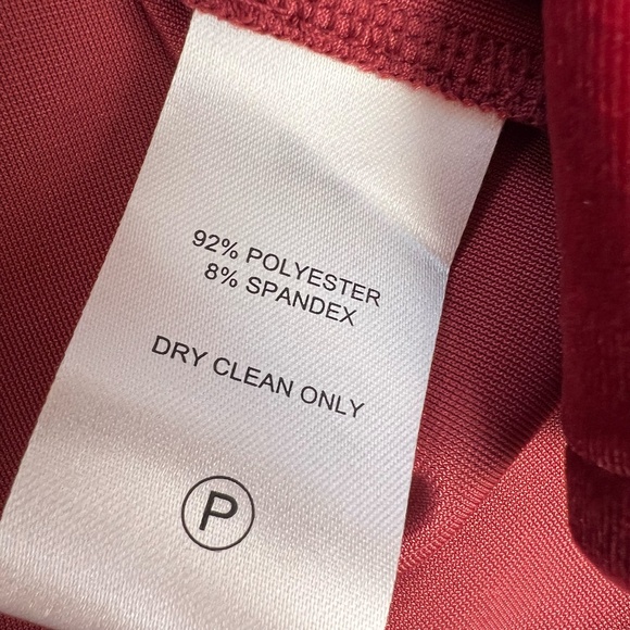 Foxcroft Womens Velvet Top Maroon Red Bell Ruffle Sleeve Blouse Whimsigoth 6 Y2K - Picture 8 of 12